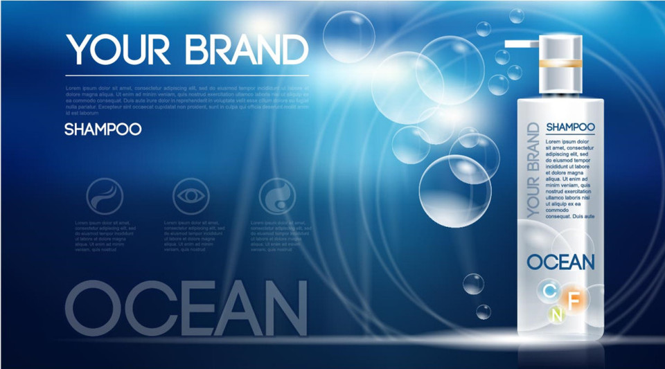 洗發(fā)水廣告海報(bào)設(shè)計(jì)矢量素材 打造活力四射的視覺(jué)魅力