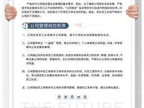 創意公司管理制度崗位職責模板及企業展板素材